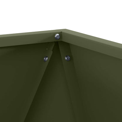 Planteringskärl Olivgrön 50 x 50 x 50 cm Stål