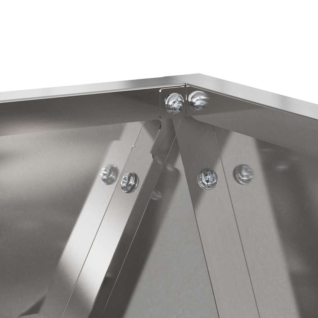 Planteringskärl Silver 50 x 50 x 50 cm Rostfritt stål