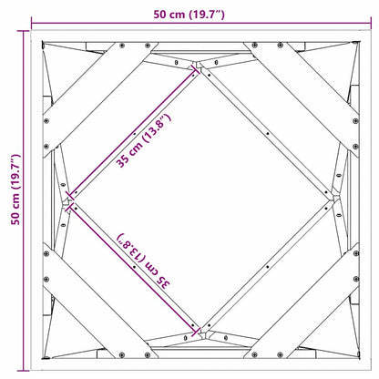 Planteringskärl Silver 50 x 50 x 50 cm Rostfritt stål