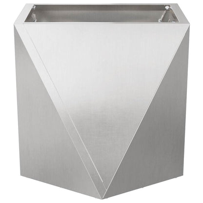 Planteringskärl 2 pcs Silver 50 x 50 x 50 cm Rostfritt stål