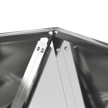 Planteringskärl 2 pcs Silver 50 x 50 x 50 cm Galvaniserat Stål