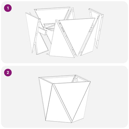 Planteringskärl 2 pcs Silver 50 x 50 x 50 cm Galvaniserat Stål