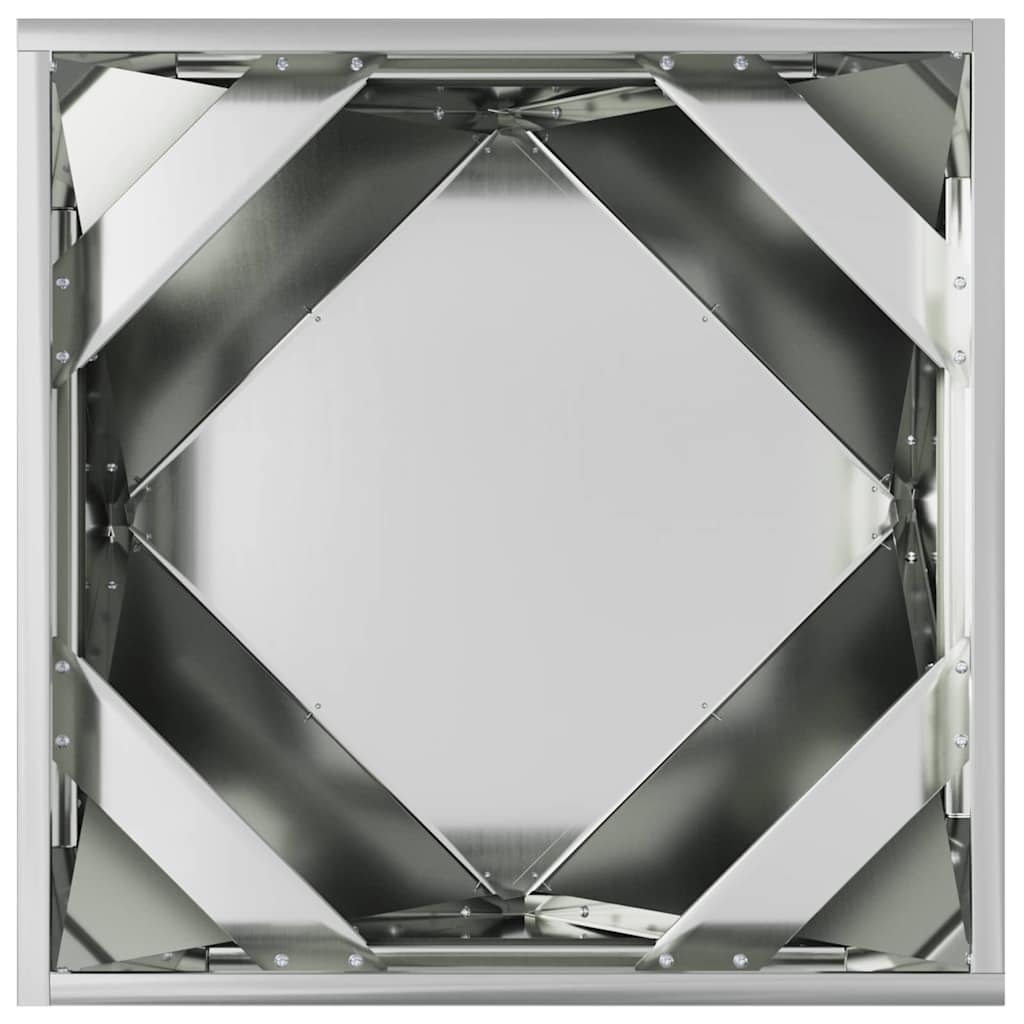 Planteringskärl 2 pcs Silver 50 x 50 x 50 cm Galvaniserat Stål