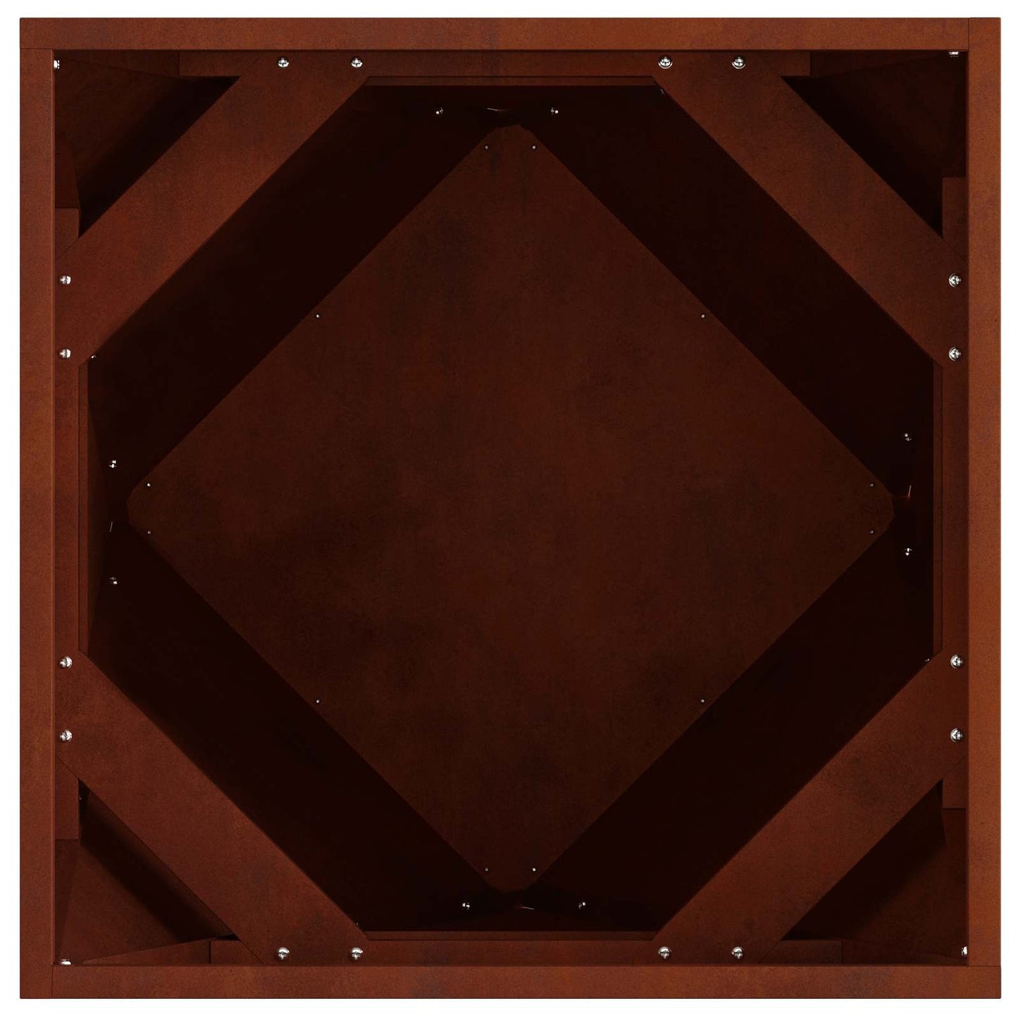 Planteringskärl Rostig 50 x 50 x 50 cm Väderbeständig stål