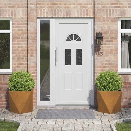 Planteringskärl 2 pcs Rostig 50 x 50 x 50 cm