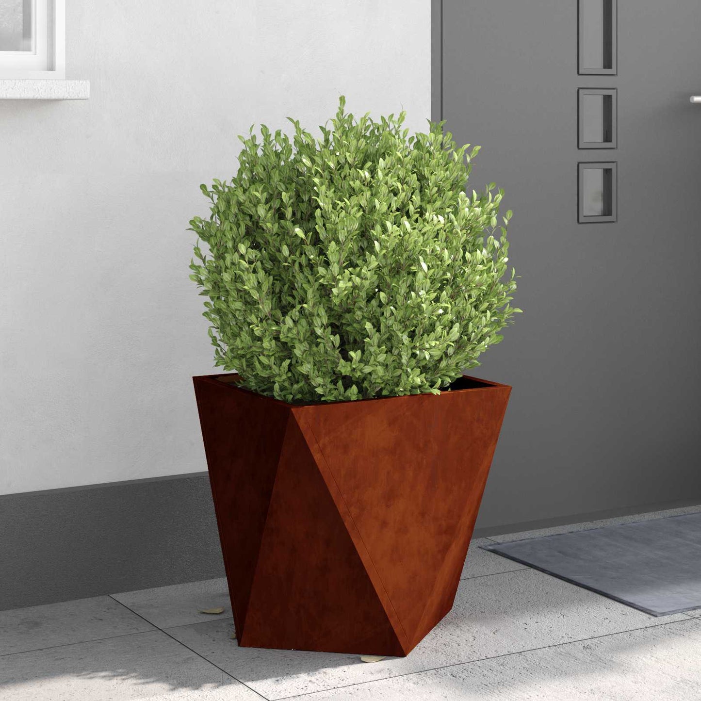 Planteringskärl 2 pcs Rostig 50 x 50 x 50 cm