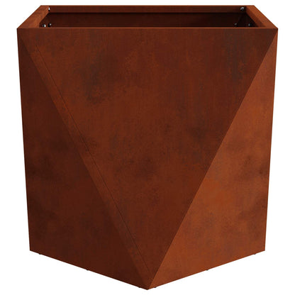 Planteringskärl 2 pcs Rostig 50 x 50 x 50 cm