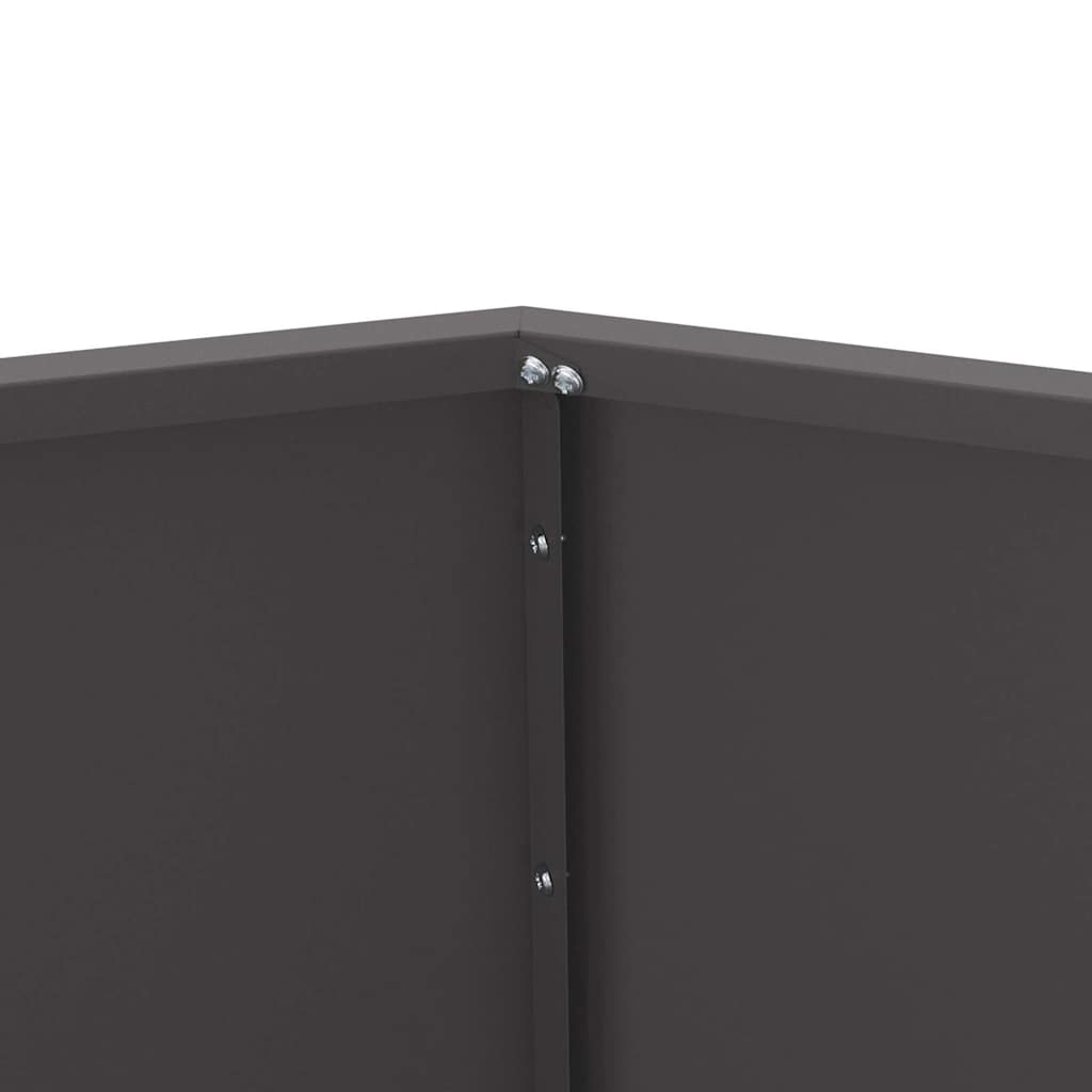 Planteringskärl 2 pcs Svart 100 x 100 x 80 cm Stål