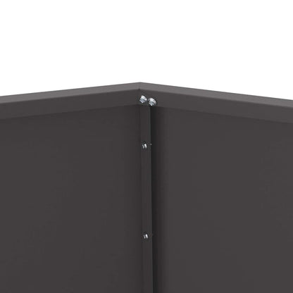 Planteringskärl 2 pcs Svart 100 x 100 x 80 cm Stål