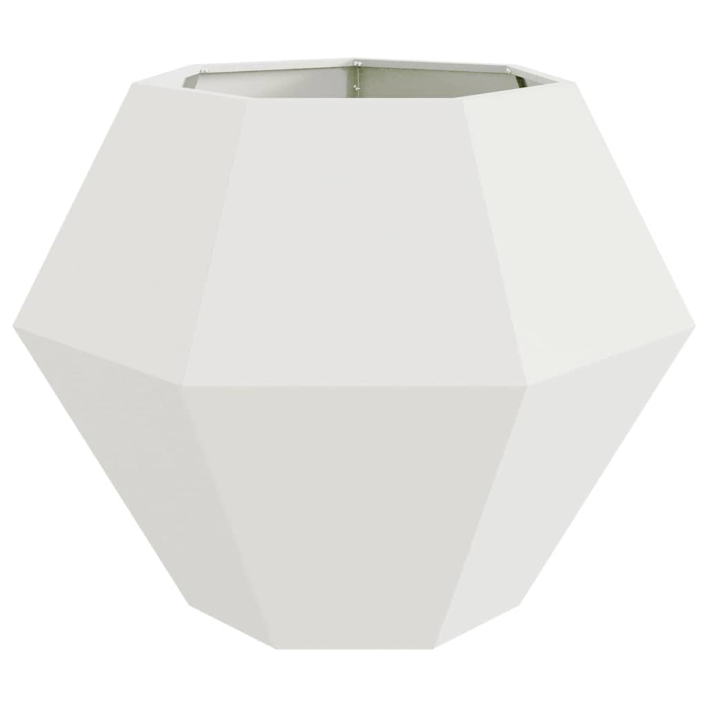 Planteringskärl Vit 100 x 100 x 80 cm Stål