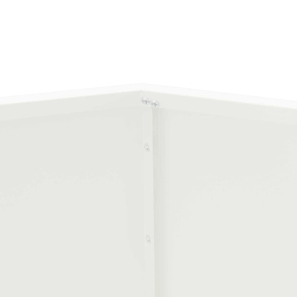 Planteringskärl 2 pcs Vit 100 x 100 x 80 cm Stål