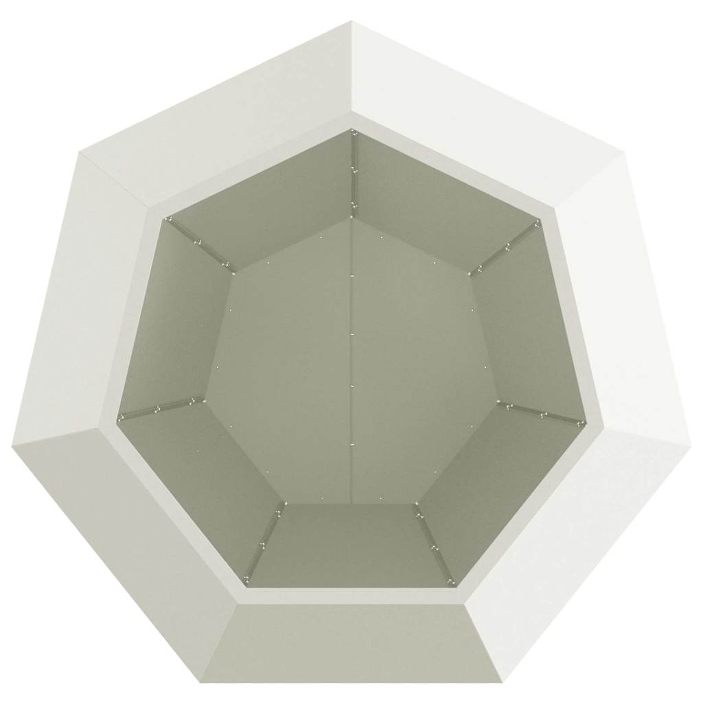 Planteringskärl 2 pcs Vit 100 x 100 x 80 cm Stål