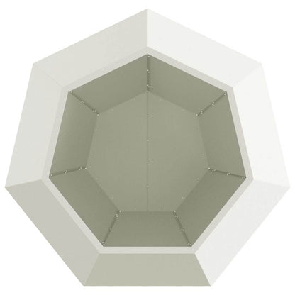 Planteringskärl 2 pcs Vit 100 x 100 x 80 cm Stål