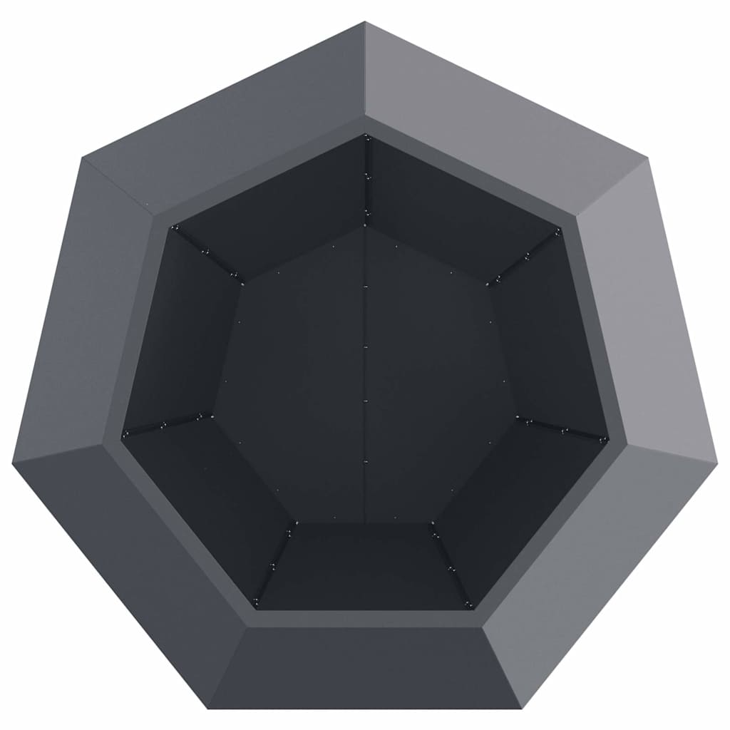 Planteringskärl Antracit 100 x 100 x 80 cm Stål