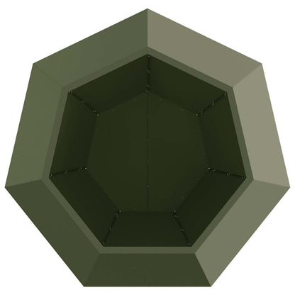 Planteringskärl 2 pcs Olivgrön 100 x 100 x 80 cm Stål