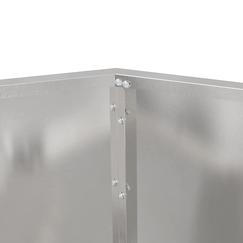 Planteringskärl 2 pcs Silver 100 x 100 x 80 cm Rostfritt stål