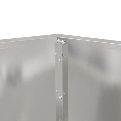 Planteringskärl 2 pcs Silver 100 x 100 x 80 cm Rostfritt stål