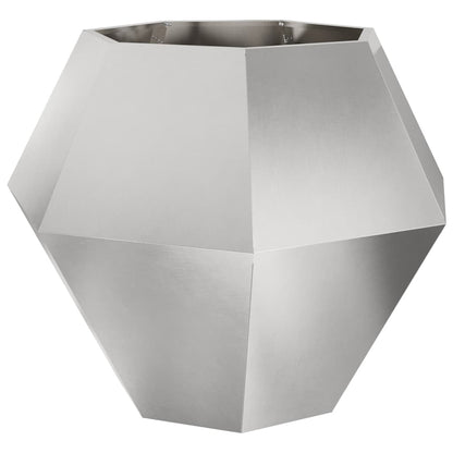 Planteringskärl 2 pcs Silver 100 x 100 x 80 cm Rostfritt stål