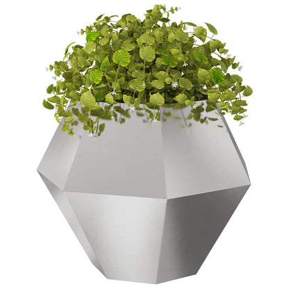 Planteringskärl 2 pcs Silver 100 x 100 x 80 cm Rostfritt stål