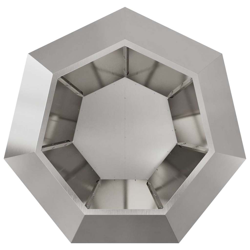 Planteringskärl 2 pcs Silver 100 x 100 x 80 cm Rostfritt stål