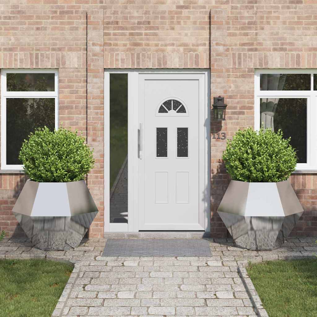 Planteringskärl 2 pcs Silver 100 x 100 x 80 cm