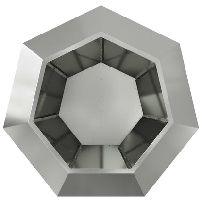 Planteringskärl 2 pcs Silver 100 x 100 x 80 cm