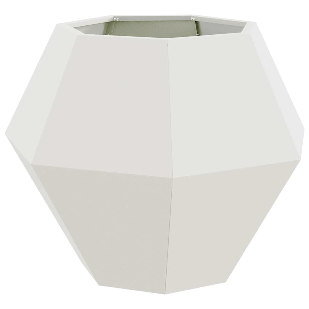 Planteringskärl Vit 75 x 75 x 60 cm Stål