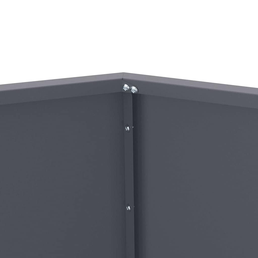 Planteringskärl 2 pcs Antracit 75 x 75 x 60 cm Stål