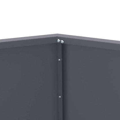 Planteringskärl 2 pcs Antracit 75 x 75 x 60 cm Stål