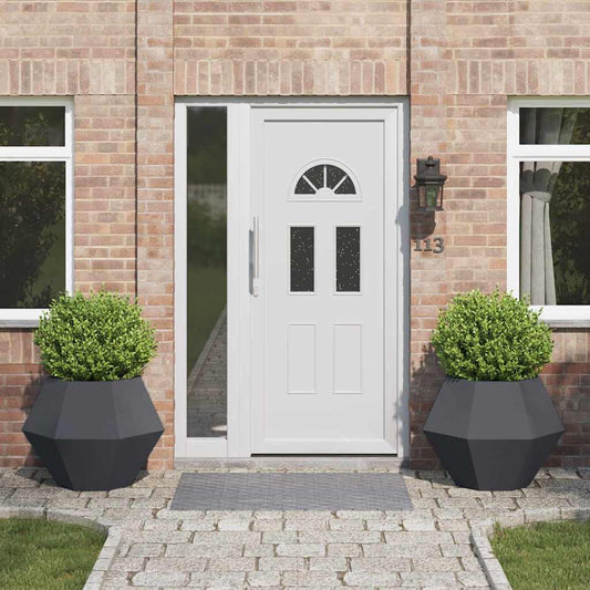 Planteringskärl 2 pcs Antracit 75 x 75 x 60 cm Stål