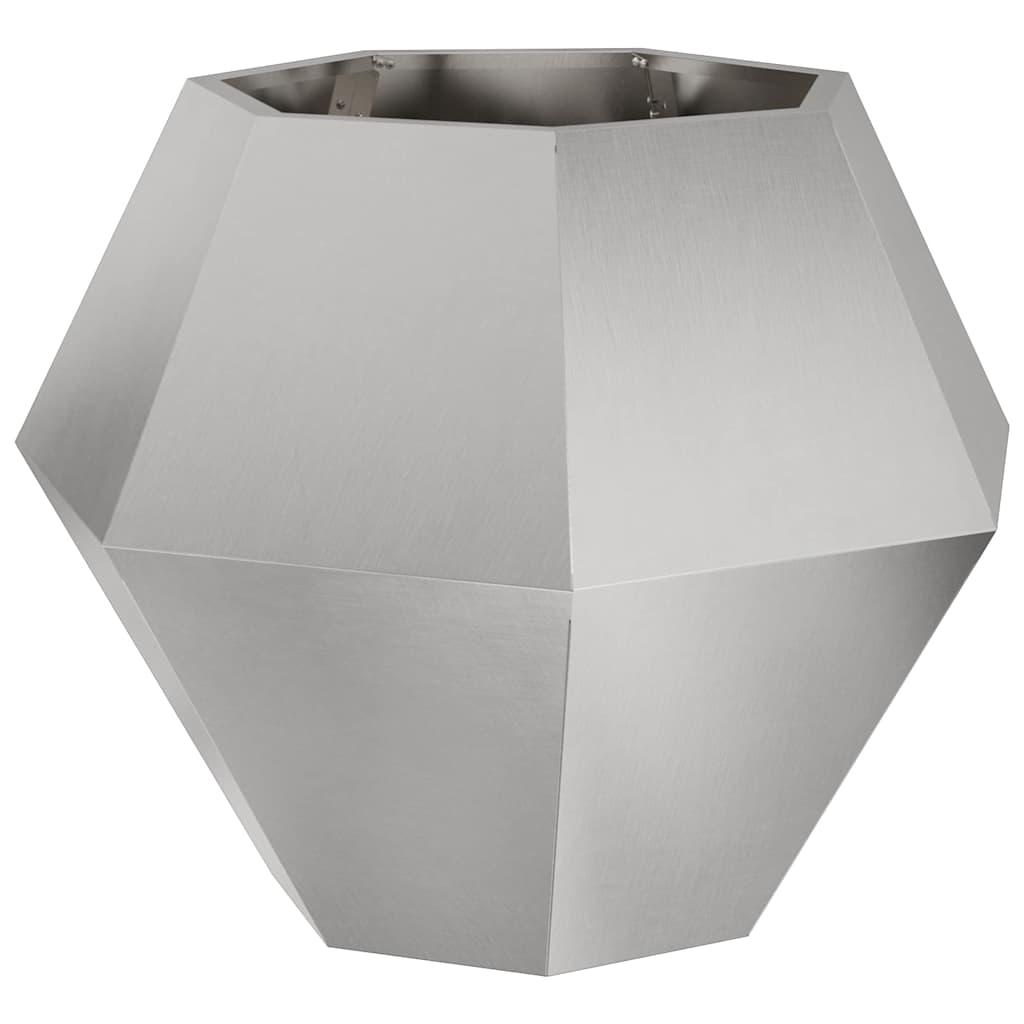 Planteringskärl 2 pcs Silver 75 x 75 x 60 cm Rostfritt stål