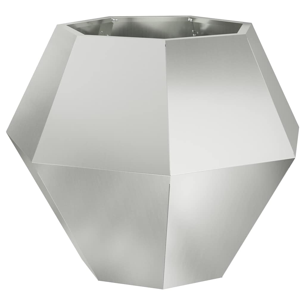 Planteringskärl Silver 75 x 75 x 60 cm Galvaniserat Stål
