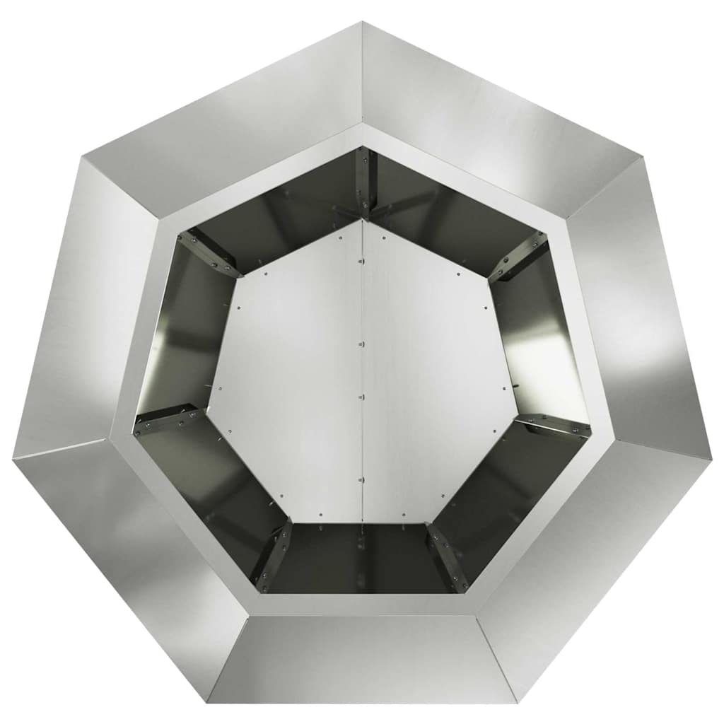Planteringskärl Silver 75 x 75 x 60 cm Galvaniserat Stål