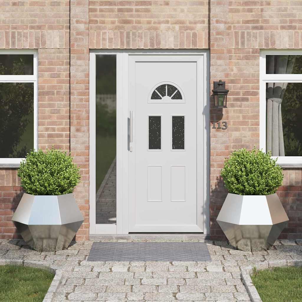 Planteringskärl 2 pcs Silver 75 x 75 x 60 cm Galvaniserat Stål