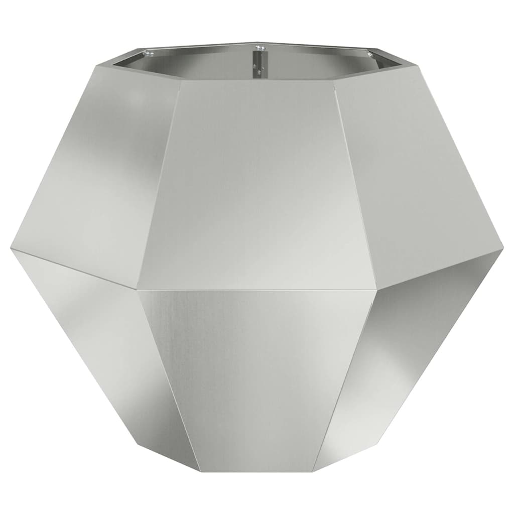 Planteringskärl 2 pcs Silver 75 x 75 x 60 cm Galvaniserat Stål