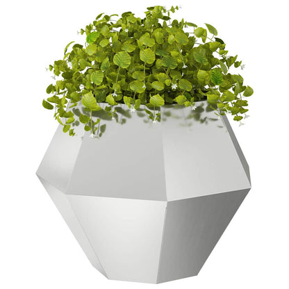 Planteringskärl 2 pcs Silver 75 x 75 x 60 cm Galvaniserat Stål