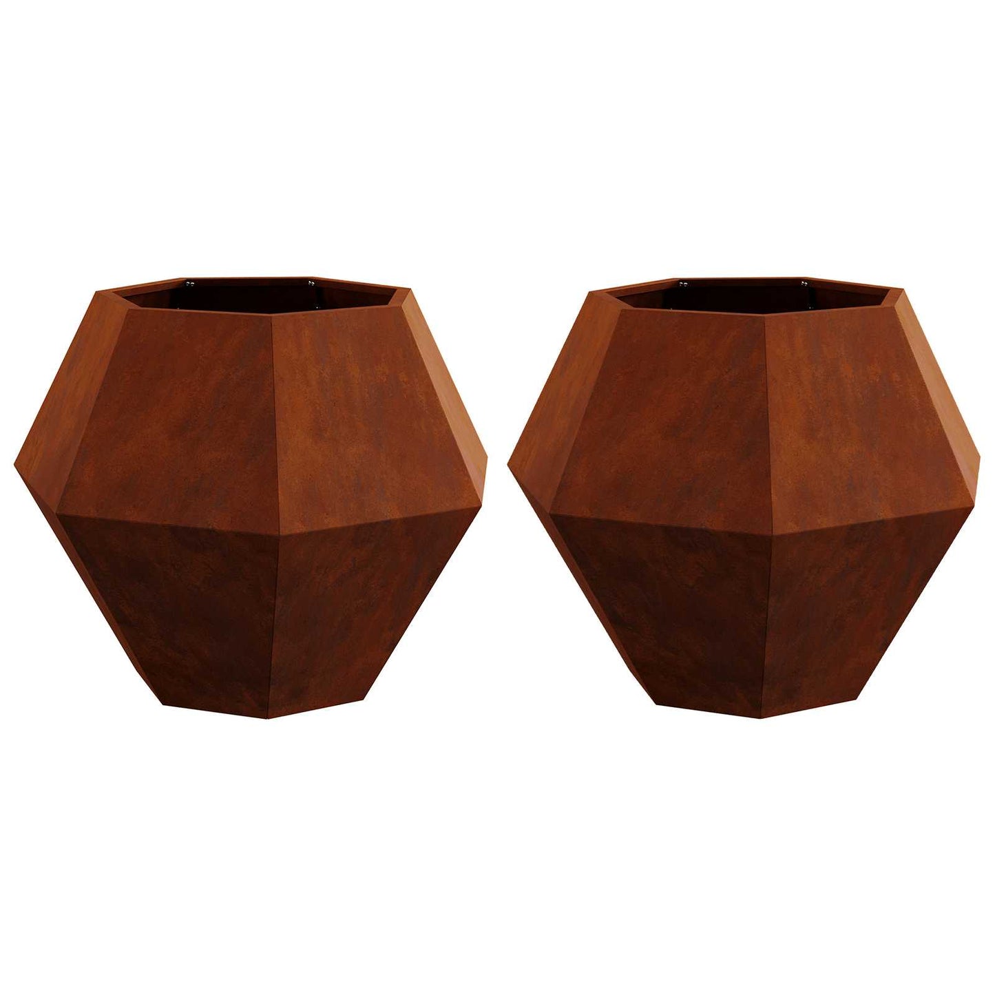 Planteringskärl 2 pcs Rostig 75 x 75 x 60 cm