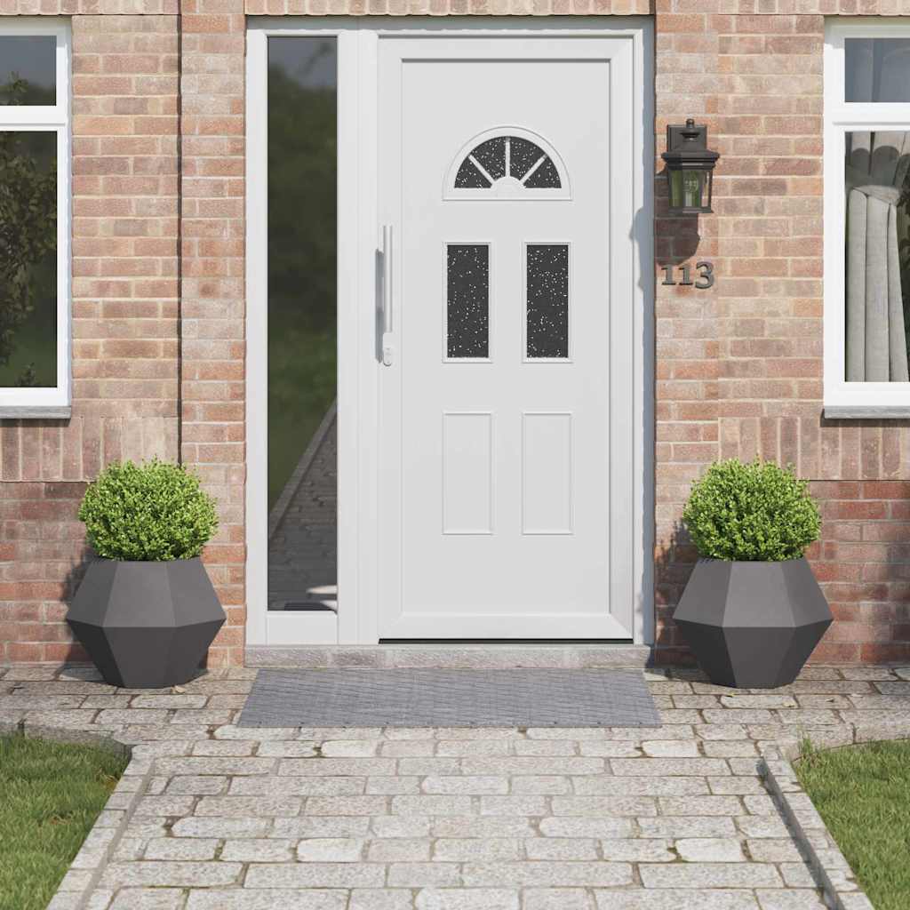 Planteringskärl 2 pcs Svart 50 x 50 x 40 cm Stål