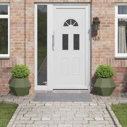 Planteringskärl 2 pcs Olivgrön 50 x 50 x 40 cm Stål