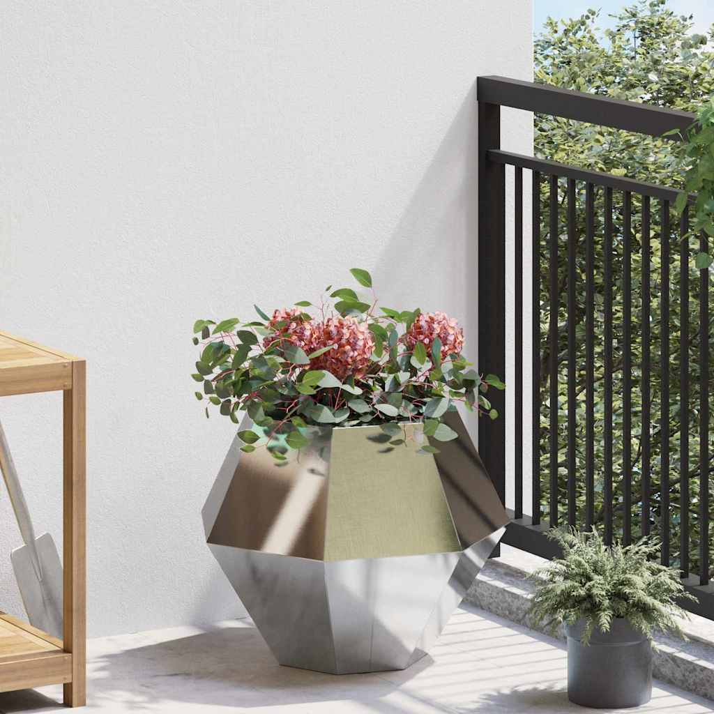 Planteringskärl Silver 50 x 50 x 40 cm Rostfritt stål