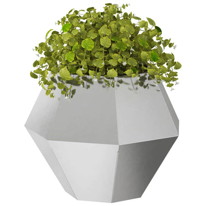 Planteringskärl 2 pcs Silver 50 x 50 x 40 cm Rostfritt stål