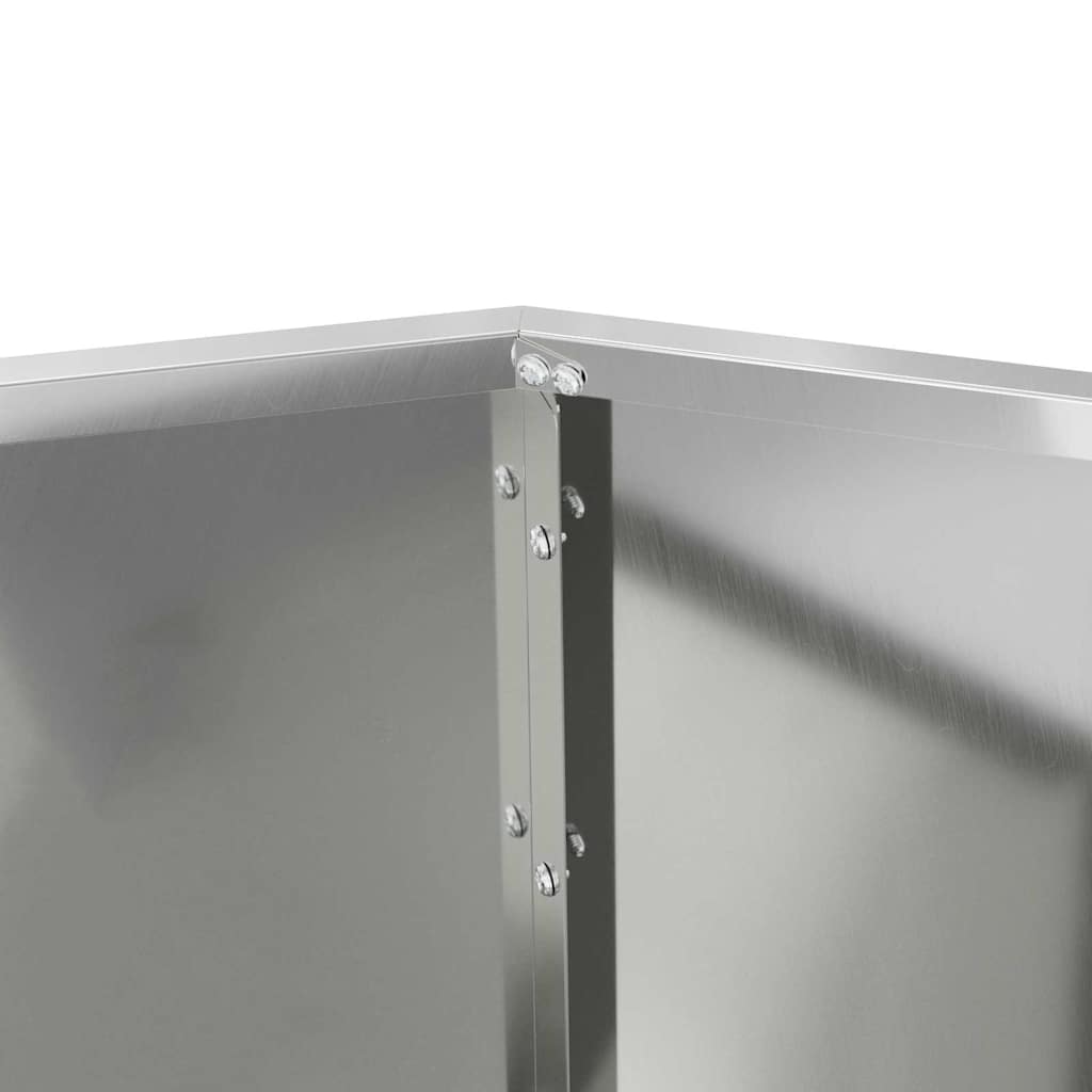 Planteringskärl 2 pcs Silver 50 x 50 x 40 cm Galvaniserat Stål