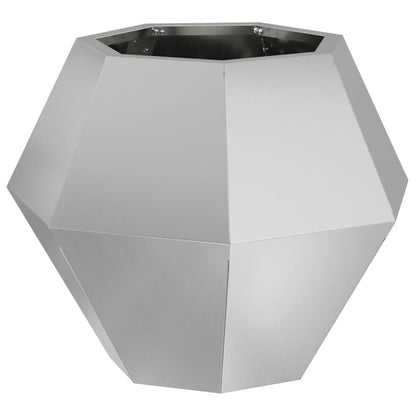Planteringskärl 2 pcs Silver 50 x 50 x 40 cm Galvaniserat Stål