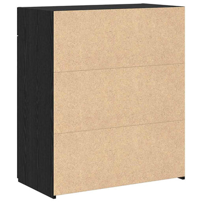 Förvaringsskåp Svart ek 80 x 42.5 x 93.5 cm Konstruerat trä