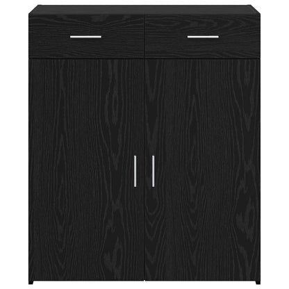 Förvaringsskåp Svart ek 80 x 42.5 x 93.5 cm Konstruerat trä