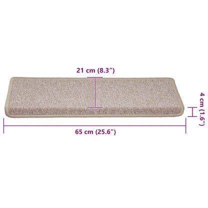 Trappmattor 30 st 65x21x4 cm Taupe