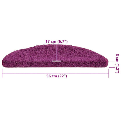 Trappmattor 30 st violett 56x17x3 cm