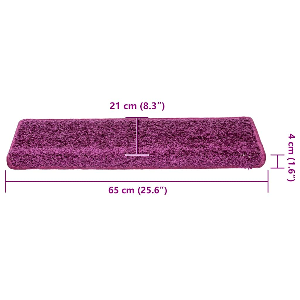 Trappmattor 30 st 65x21x4 cm violett