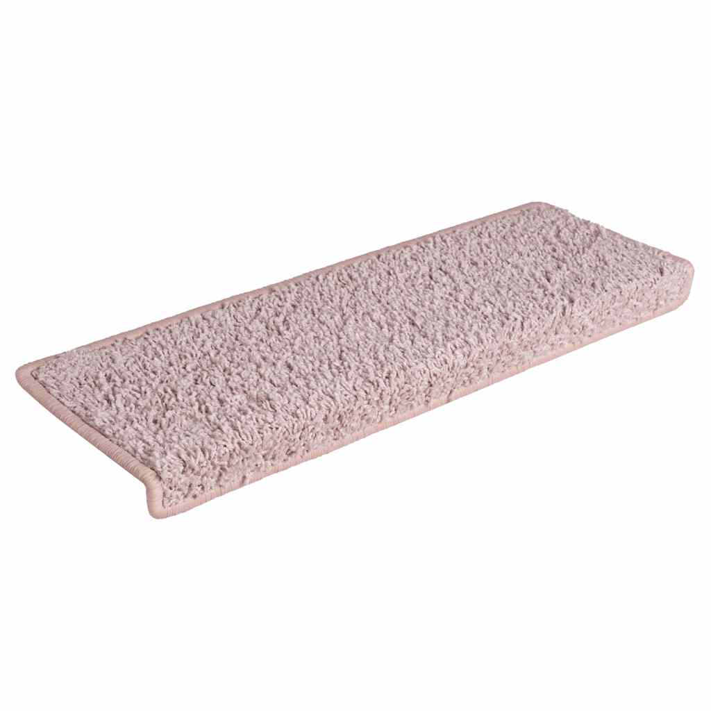 Trappmattor 30 st 65x21x4 cm vit och rosa