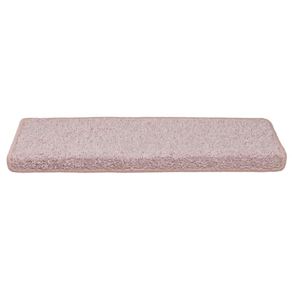 Trappmattor 30 st 65x21x4 cm vit och rosa